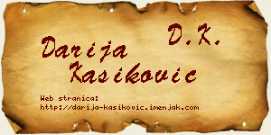 Darija Kašiković vizit kartica